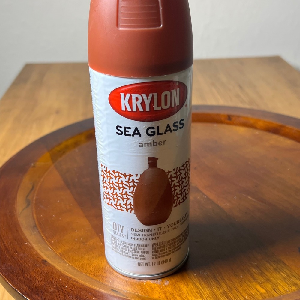New Krylon Sea Glass Spray Paint Amber  DIY Semi-Translucent 12oz Discontinued